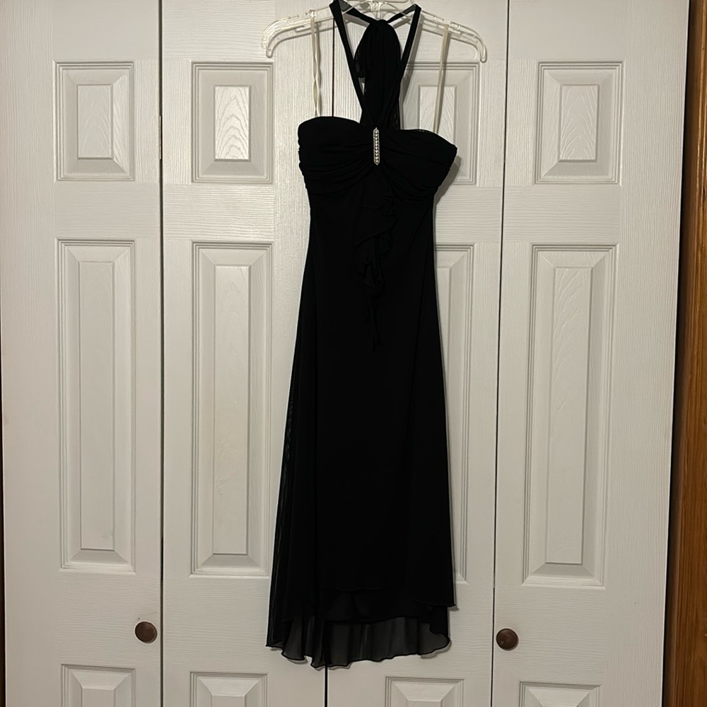 Black halter dress evening